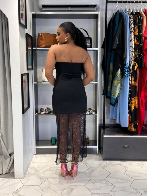 Black Double Textured Dress