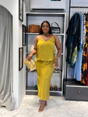 Silky 2PCs Skirt Set